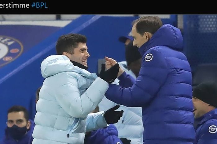 Momen Christian Pulisic dan Thomas Tuchel bereuni kembali di Chelsea.