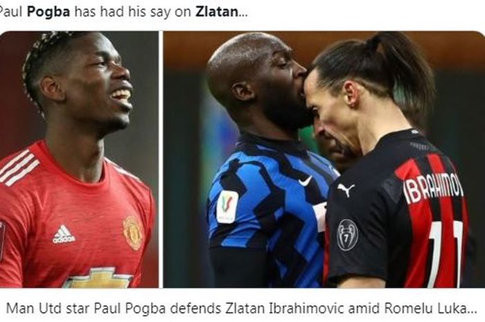 Paul Pogba menanggapi insiden antara 2 mantan rekannya, Zlatan Ibrahimovic dan Romelu Lukaku