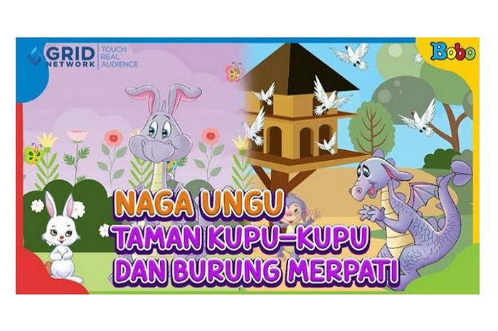 Dongeng Na'u Naga Ungu Taman KupuKupu dan Burung Merpati Bobo