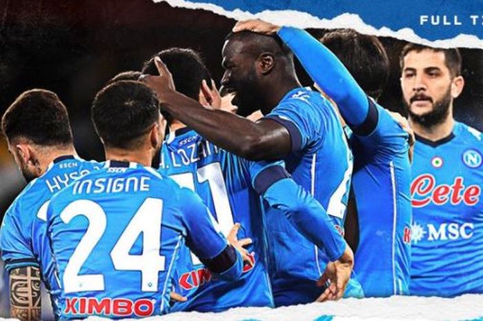 Napoli mengalahkan Spezia dalam partai Coppa Italia di San Paolo, 28 Januari 2021.