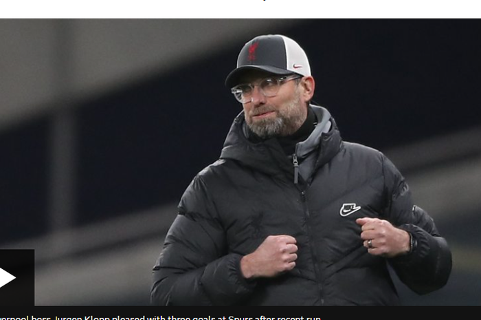 Pelatih Liverpool, Juergen Klopp.