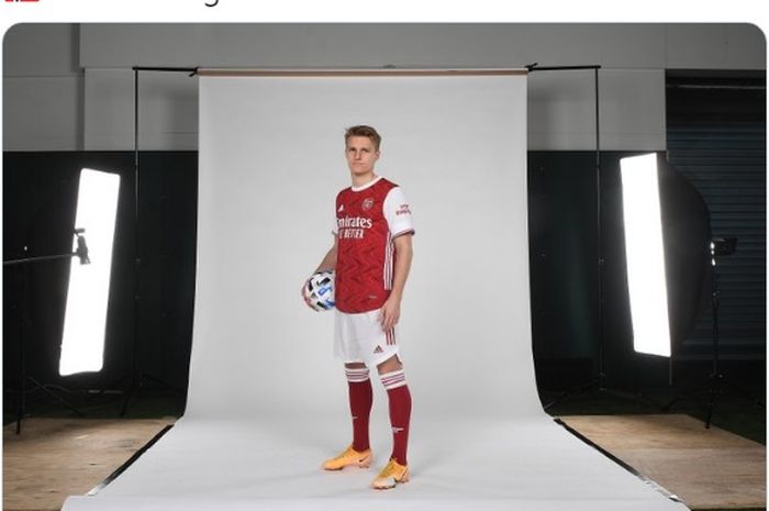 Gelandang Arsenal, Martin Odegaard, salah satu rekrutan penting di bursa transfer Januari ini.