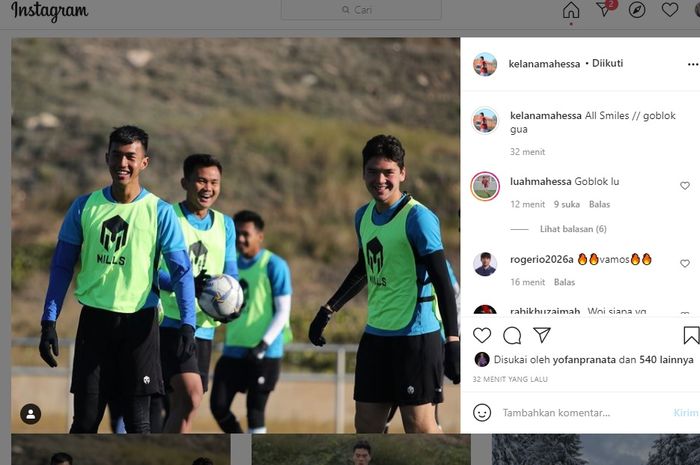 Mantan Duo Timnas U-19 Indonesia, Kelana Noah Mahesa dan Luah Fynn Jeremy Mahesa saling perang komentar kasar