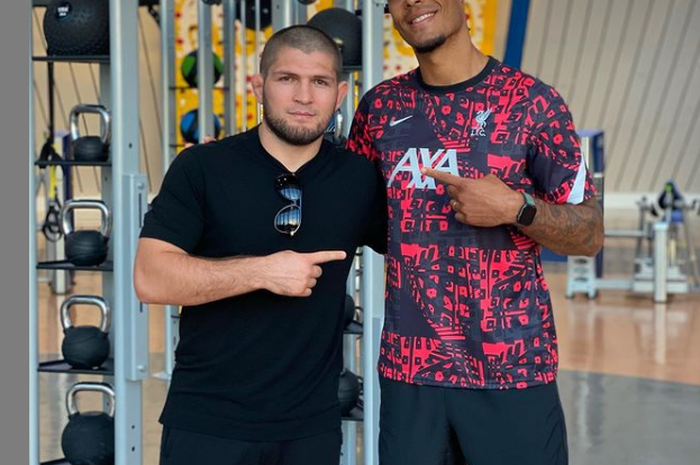 Khabib Nurmagomedov bertemu Virgil Van Dijk di Dubai