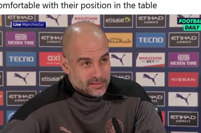 Pelatih Manchester City, Pep Guardiola, menyadari timnya bisa kehilangan lima poin dalam waktu tiga hari.