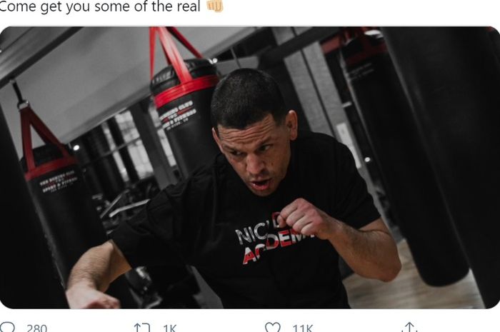 Petarung UFC, Nate Diaz, menyebut petarung seperti Israel Adesanya dan Francis Ngannou sebagai musuh yang layak baginya.