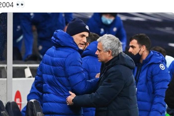 Pelatih Chelsea, Thomas Tuchel, kini selevel dengan Jose Mourinho setelah berhasil membawa timnya menggebuk Liverpool.