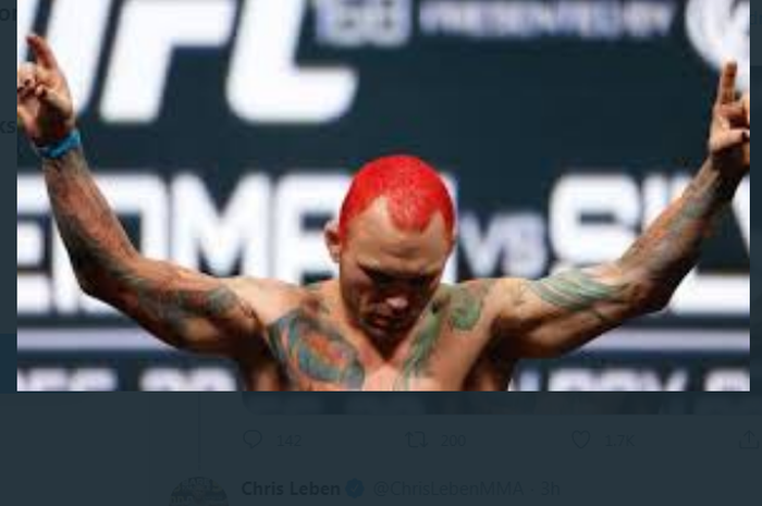 Chris Leben dalam unggahannya di Twitter pada 6 Februari 2021