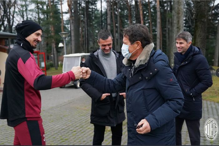 Fabio Capello mengunjungi markas AC Milan pada Jumat (5/2/2021).