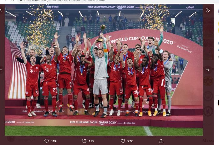 Antarkan Bayern Muenchen raih gelar Piala Dunia Antarklub, Hansi Flick samai rekor Pep Guardiola.