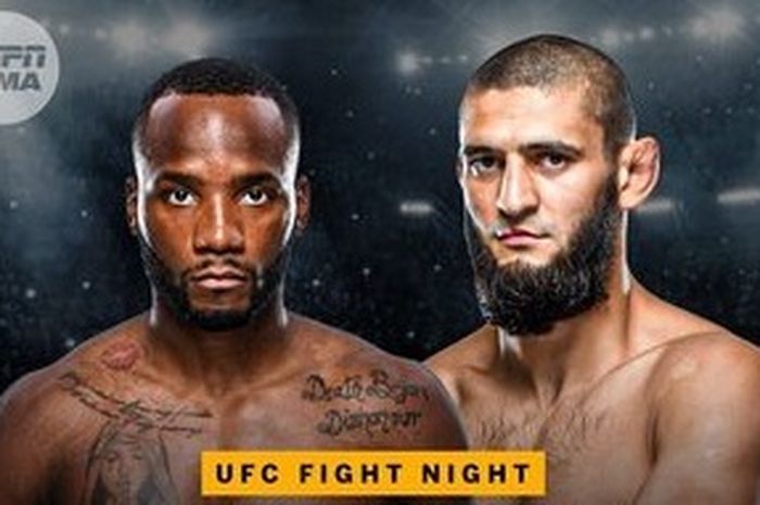 Poster duel di ajang UFC antara Leon Edwards vs Khamzat Chimaev yang berakhir batal.