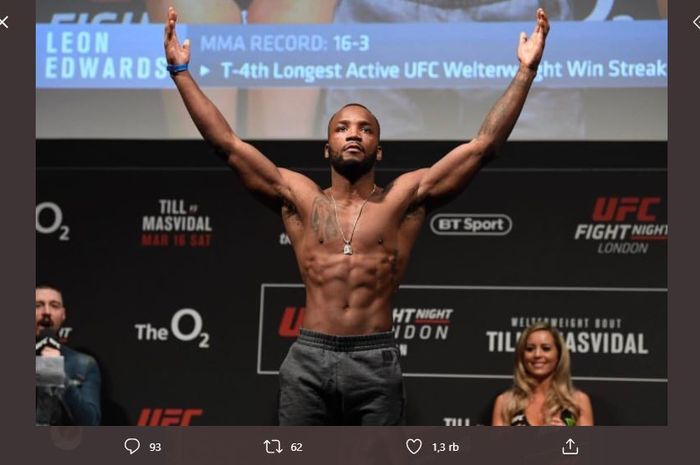 Petarung kelas welter UFC, Leon Edwards.