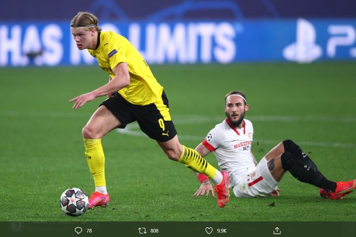 Penyerang Borussia Dortmund, Erling Haaland, dinilai berpeluang besar akan bergabung dengan Chelsea.