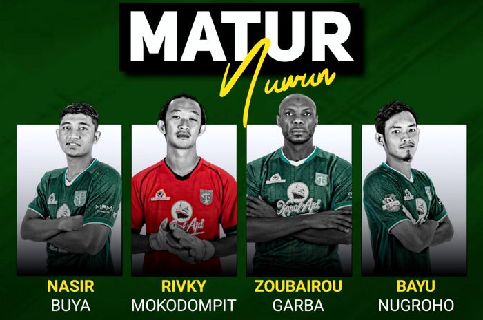 Managemen Persebaya Surabaya memutuskan untuk melepas Nasir Buya, Rivky Mokodompit, Zoubairou Garba dan Bayu Nugroho sekaligus dalam menyambut musim 2021.