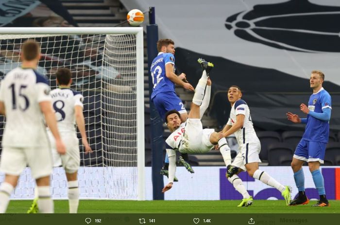 Dele Alli membawa Tottenham Hotspur lolos ke babak 16 besar Liga Europa sambil merem, sementara Jose Mourinho sukses penuhi misi pertamanya.