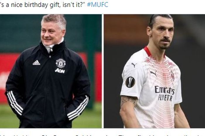 Pelatih Manchester United, Ole Gunnar Solskjaer menggambarkan reuni dengan Zlatan Ibrahimovic sebagai hadiah ulang tahun yang bagus.