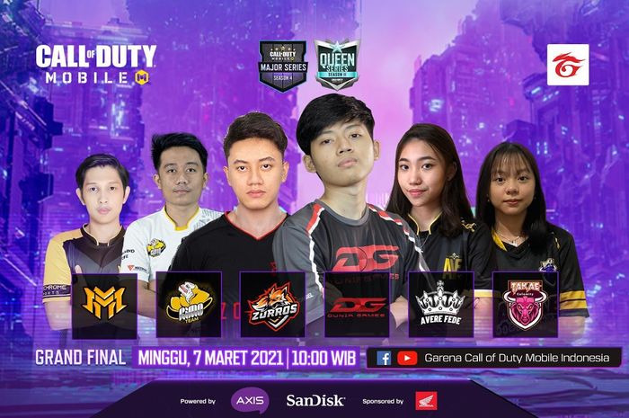 Teams that will compete in the Grand Final of Call of Duty: Mobile Major Series Season 4 & Queen Series Season 2