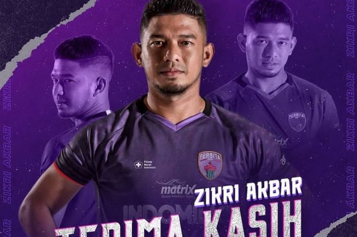 Berpisah Zikri Akbar dengan Persita Tangerang