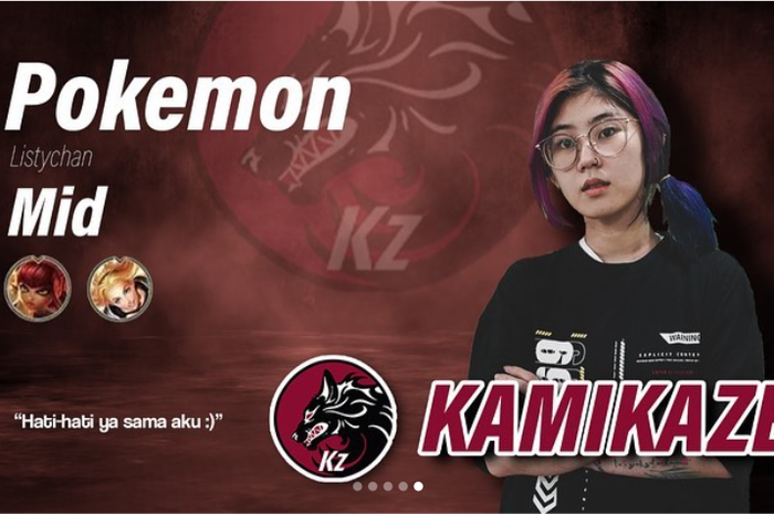 Listy Chan fills the mid lane role in the Kamikaze Team of the Wild Rift division