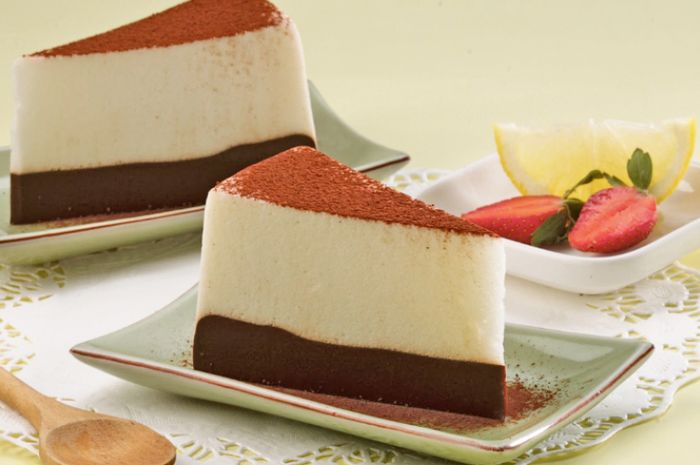 Puding Busa Putih Cokelat untuk menu takjil buka puasa