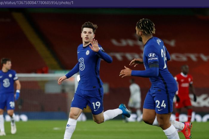 Pemain muda Chelsea, Mason Mount (22), bersyukur sempat dibangkucadangkan oleh pelatih klub tersebut, Thomas Tuchel.  