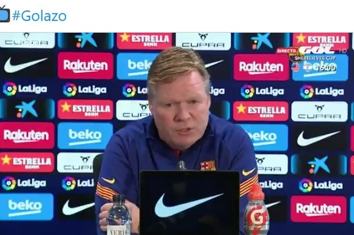 Pelatih Barcelona, Ronald Koeman.