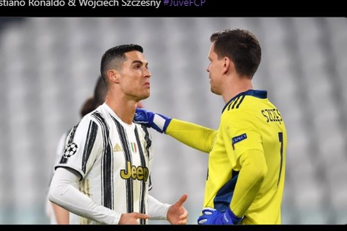 Cristiano Ronaldo dan Wojciech Szczęsny