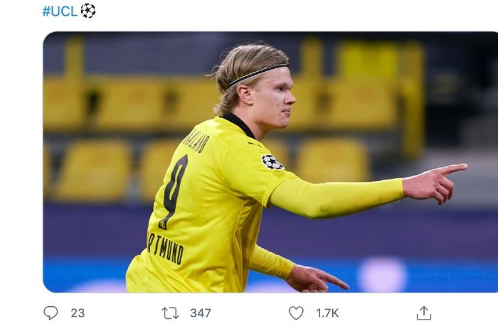 Borussia Dortmund untuk sementara unggul 1-0 atas Sevilla pada laga leg kedua babak 16 Besar Liga Champions.