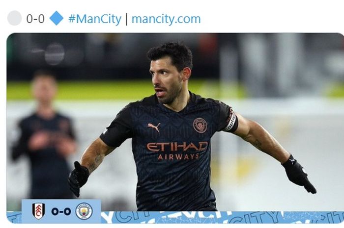 Penyerang Manchester City, Sergio Aguero