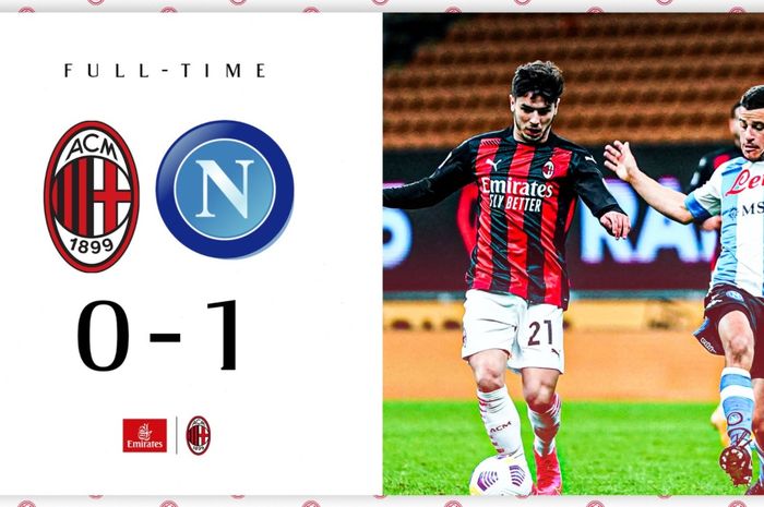AC Milan takluk 0-1 dari Napoli pada laga pekan ke-27 Liga Italia 2020-2021.