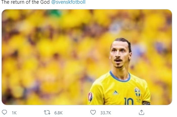 Zlatan Ibrahimovic mengumumkan bahwa dirinya akan keluar dari masa pensiun dan memperkuat timnas Swedia lagi.