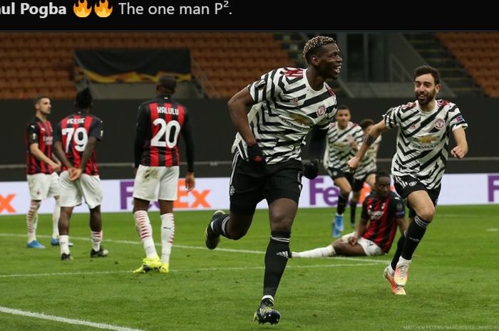 Paul Pogba mencetak gol kemenangan bagi Manchester United pada laga leg kedua babak 16 besar Liga Europa.