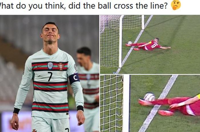 Lambaikan tangan 9 kali, Cristiano Ronaldo marah dan tinggalkan lapangan sebelum pertandingan timnas Serbia versus timnas Portugal usai.