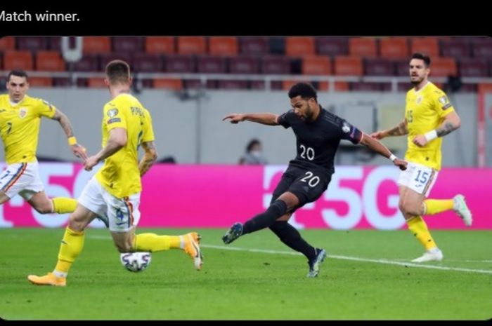 Penyerang sayap timnas <a href='https://manado.tribunnews.com/tag/jerman' title='Jerman'>Jerman</a>, Serge Gnabry