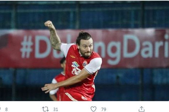 Gelandang Persija Jakarta, Marc Klok. 