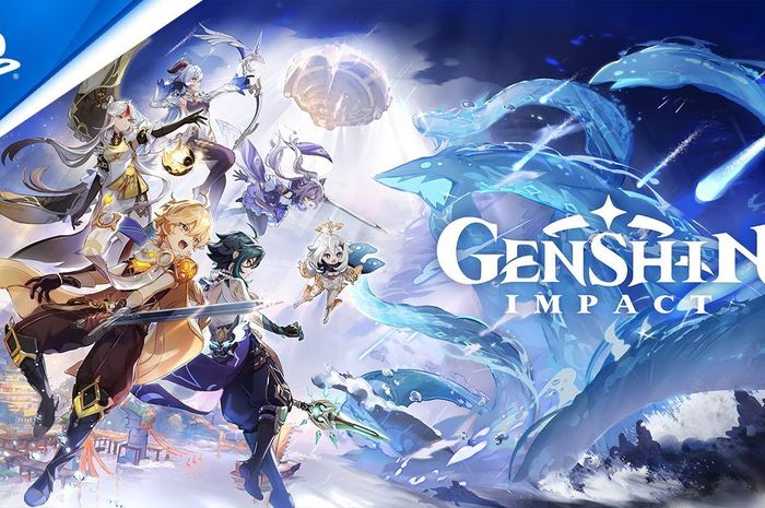 Genshin Impact poster on PS5