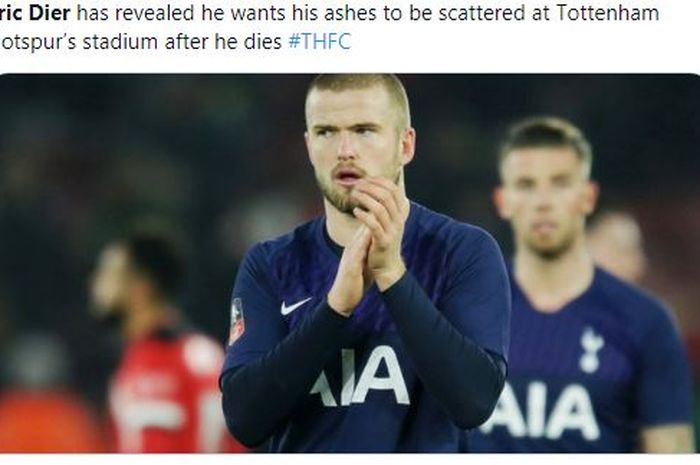 Pemain Tottenham Hotspur, Eric Dier, memiliki satu wasiat 