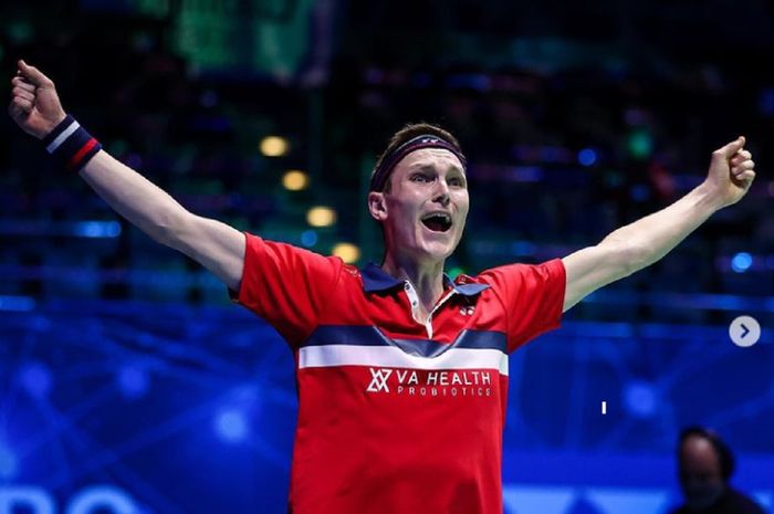 Bintang bulu tangkis Denmark Viktor Axelsen.