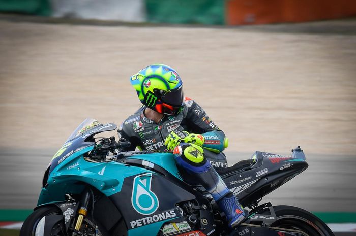 Pembalap MotoGP dari tim Petronas Yamaha SRT, Valentino Rossi.