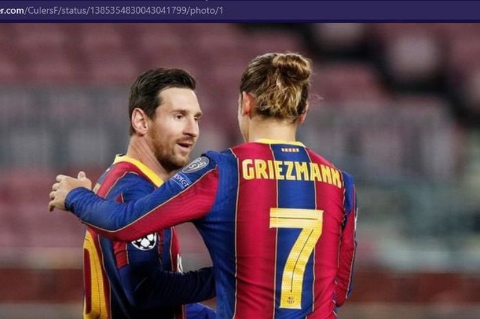 Megabintang Barcelona, Lionel Messi, dibanjiri pujian setelah merelakan tak mencetak hattrick demi Antoine Griezmann dalam laga melawan Getafe di Liga Spanyol. 