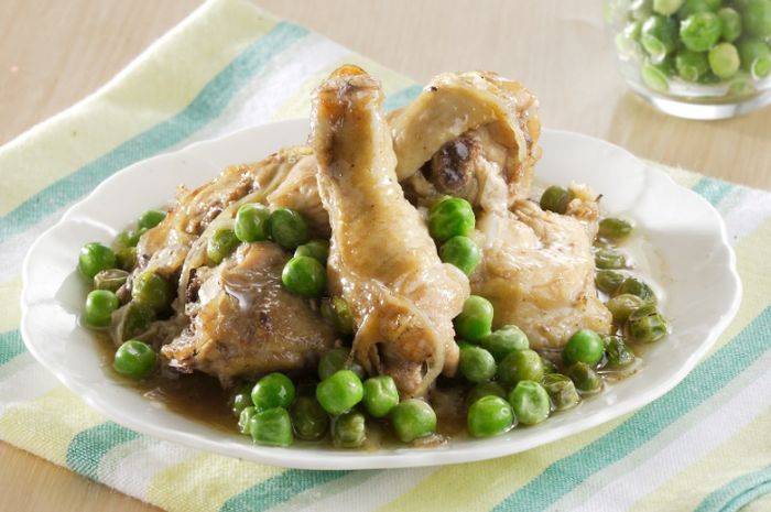 Resep Ayam Suwir Kacang Polong