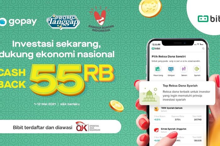 Promo Investasi di Bibit, Nabung Bisa Dapat Cashback Rp55 Ribu - Semua