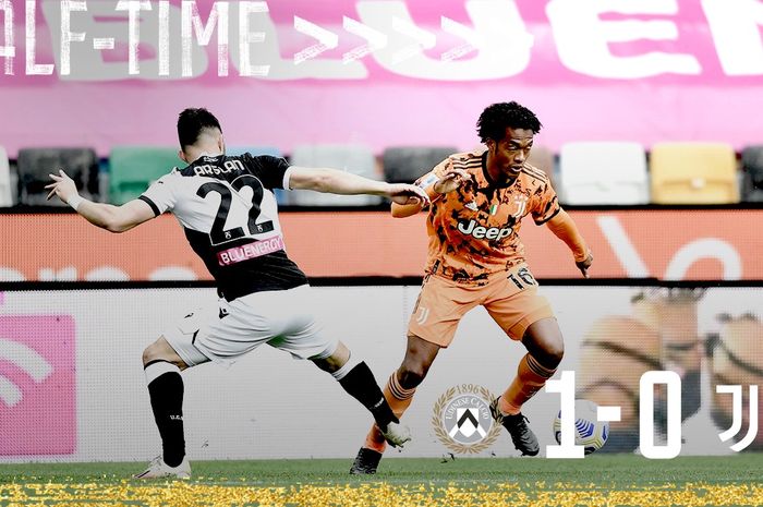 Duel Juan Cuadrado dengan salah satu pemain <a href='https://manado.tribunnews.com/tag/udinese' title='Udinese'>Udinese</a>, dalam laga Minggu (2/5/2021) di <a href='https://manado.tribunnews.com/tag/liga-italia' title='Liga Italia'>Liga Italia</a>.