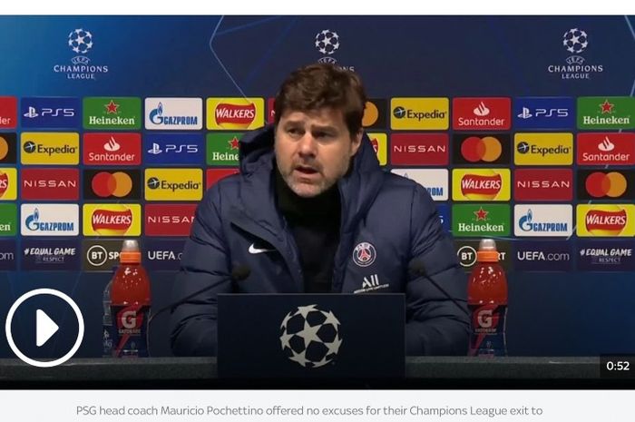 Pelatih Paris Saint-Germain, Mauricio Pochettino, menyebut tim lain sebagai favorit untuk menjuarai Liga Champions 2021-2022.