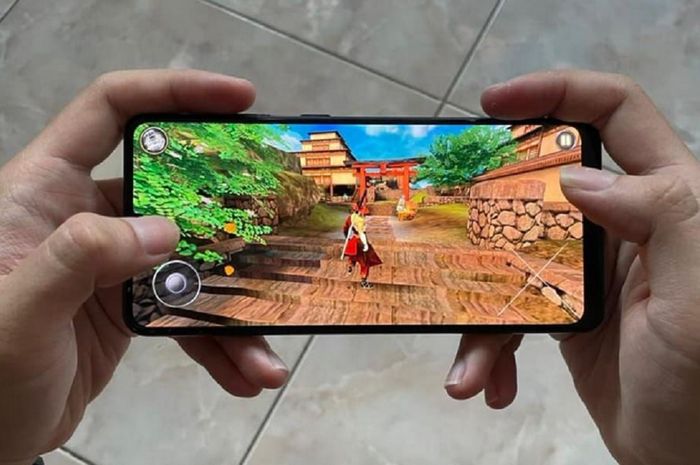 Illustration of playing games on Samsung phones
