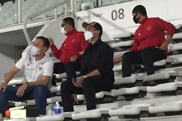 Kaesang Pangarep hadir di pemusatan latihan (TC) timnas Indonesia di Stadion Madya Senayan Jakarta Pusat, Selasa (11/5/2021)