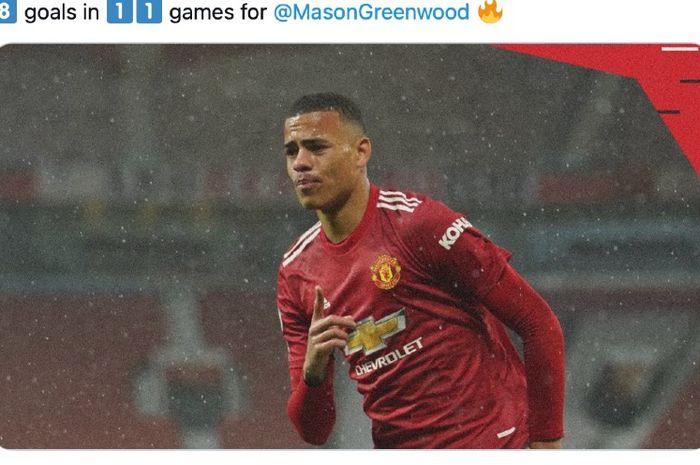  Wonderkid Manchester United, Mason Greenwood, merespons kritikan perdana yang diterimnya di musim 2020-2021.