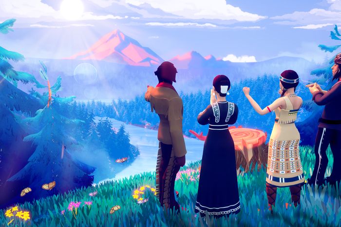 Apple Arcade game illustration, The Oregon Trail