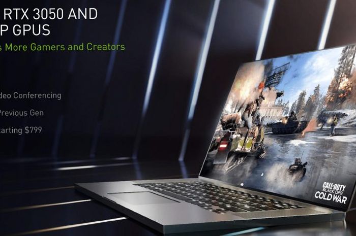 Illustration of RTX 3050 Series on Gaming Laptop