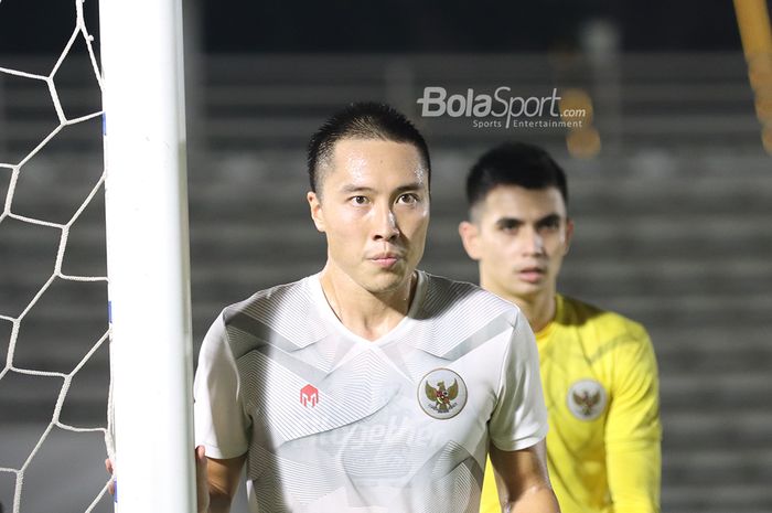 Arthur Irawan sedang berada dalam pemusatan latihan timnas Indonesia di Stadion Madya, Senayan, Jakarta, 11 Mei 2021.